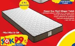 HYPER KUŞ TÜYÜ SÜNGER YATAK
